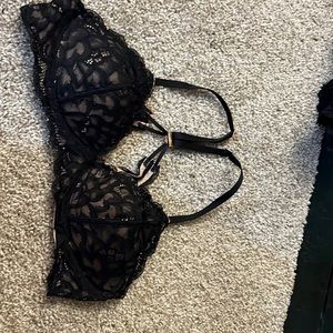 Black lace bra